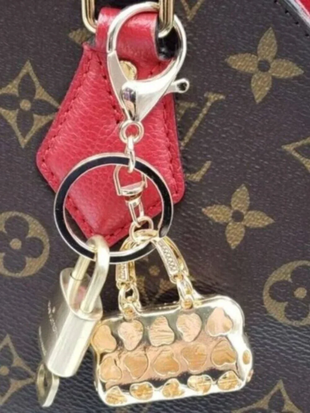 Authentic Louis Vuitton Gold Padlock 🔒 Key Set w/ Bag Charm